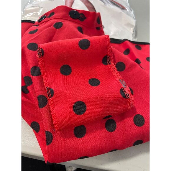 Funny Fashion Child Sock Hop Skirt and Scarf One Size Red Black Polka Dot NEW - Picture 6 of 7